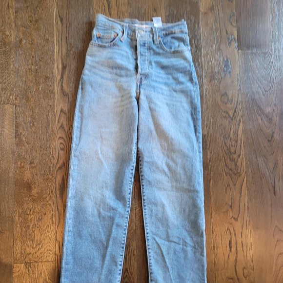Levi Jeans Size 24 Ribcage Straight Ankle - Picture 2 of 3